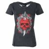 T-shirt Hardcore Women's - ANGEL RED DAGGER SKULL - LETHAL THREAT -T-shirts Shop 112910 aas021