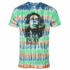 Men's T-shirt Bob Marley - B&W Logo - WHITE Dip-Dye - ROCK OFF -T-shirts Shop 666 033