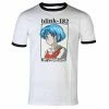 Men's T-shirt Blink 182 - Anime Ringer - WHITE - ROCK OFF -T-shirts Shop 666 040