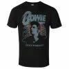 Men's T-shirt David Bowie - Vtge Ziggy BLACK - ROCK OFF -T-shirts Shop 666a 042