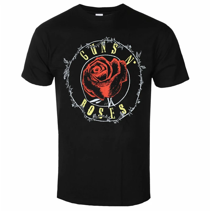 Men's T-shirt Guns N' Roses - Rose Circle Paradise City - BLACK - ROCK OFF 3 Men's T-shirt Guns N' Roses - Rose Circle Paradise City - BLACK - ROCK OFF