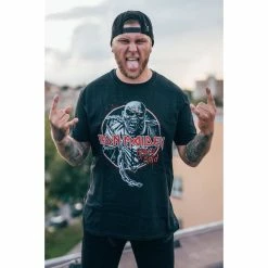 T-shirt Metal Men's Iron Maiden - Piece Of Mind Circle - ROCK OFF -T-shirts Shop DSC0134