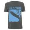 T-shirt Metal Men's Led Zeppelin - LZ1 Blue Cover - NNM -T-shirts Shop Led Zeppelin LZ1 Blue Cover Charcoal T RTLZETSCHLZ1