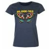 Women's T-shirt Blink 182 - Butterfly - NAVY - ROCK OFF -T-shirts Shop aaa023