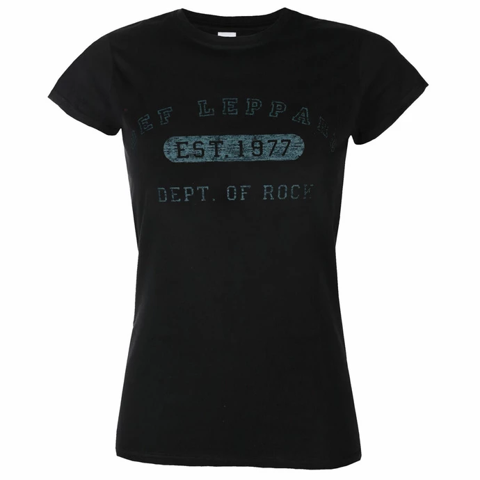 Women's T-shirt Def Leppard - Collegiate Logo - BLACK - ROCK OFF 3 Women's T-shirt Def Leppard - Collegiate Logo - BLACK - ROCK OFF