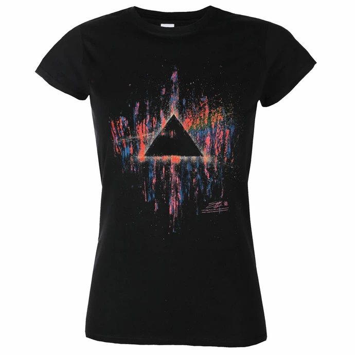 Women's T-shirt Pink Floyd - DSOTM Pink Splatter - BLACK - ROCK OFF 3 Women's T-shirt Pink Floyd - DSOTM Pink Splatter - BLACK - ROCK OFF