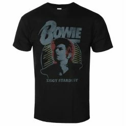 Men's T-shirt David Bowie - Vtge Ziggy BLACK - ROCK OFF -T-shirts Shop fettrz017