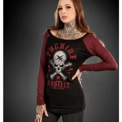 Women's T-shirt With Long Sleeves HYRAW - FLAG