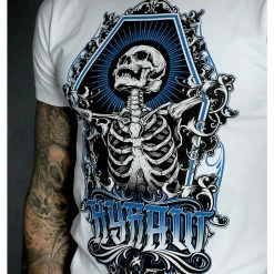 Men's T-shirt HYRAW - Graphic - SKULL AND BONES - WHITE 9 Men's T-shirt HYRAW - Graphic - SKULL AND BONES - WHITE -T-shirts Shop hyraw tee shirt blanc homme skull and bones white 2