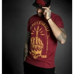 Men's T-shirt HYRAW - Graphic - GO FUCK RED -T-shirts Shop hyraw tee shirt rouge homme go fuck red stay true 1