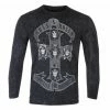 Men's Long-sleeved T-shirt Guns N' Roses - Monochrome Cross - BLACK Dip-Dye - ROCK OFF 1 Men's Long-sleeved T-shirt Guns N' Roses - Monochrome Cross - BLACK Dip-Dye - ROCK OFF -T-shirts Shop sa667