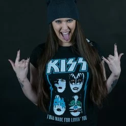 T-shirt Metal Women's Kiss - Made For Lovin' You - ROCK OFF -T-shirts Shop web2